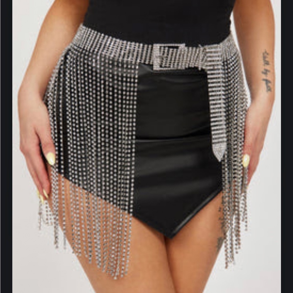 Rhinestone fringe chain belt. Brand new with tags never worn